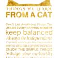 Things We Learn From Cats - 11x14 - Gold